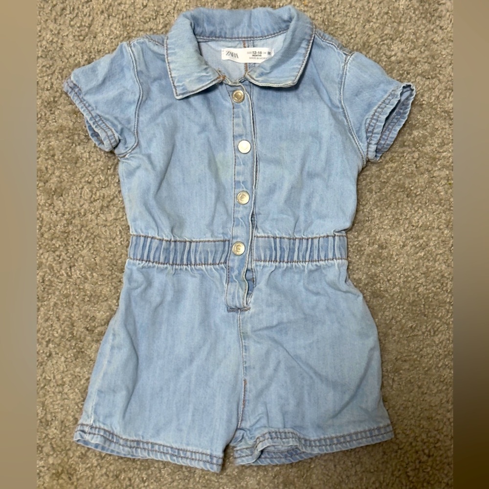 Zara denim jumpsuit 12-18m
